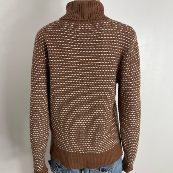 J. Crew Factory Sweaters - J. Crew Factory Brown textured turtleneck sweater (M)